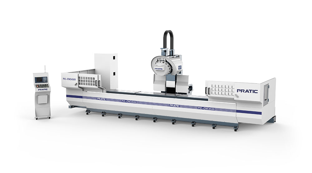 图为JBO竞博家居定制立式型材加工设备PIC-CNC4500